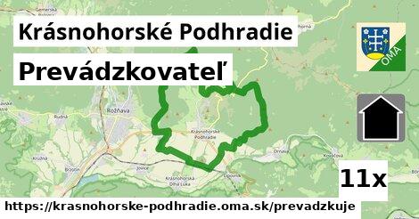 prevádzkovateľ v Krásnohorské Podhradie