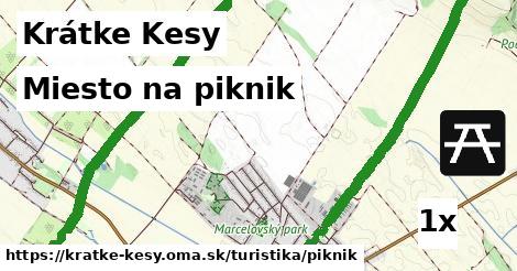 miesto na piknik v Krátke Kesy