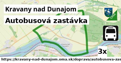 Autobusová zastávka, Kravany nad Dunajom