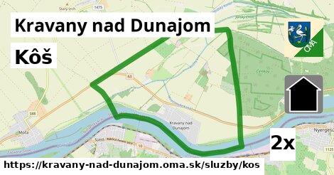 Kôš, Kravany nad Dunajom