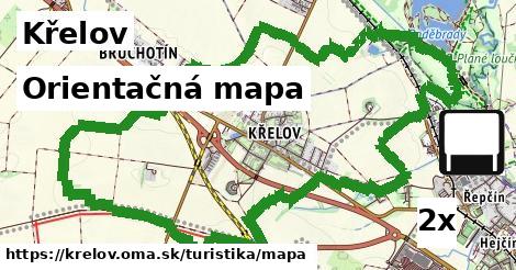 orientačná mapa v Křelov