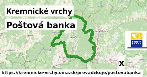 Poštová banka, Kremnické vrchy