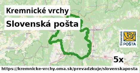 Slovenská pošta, Kremnické vrchy