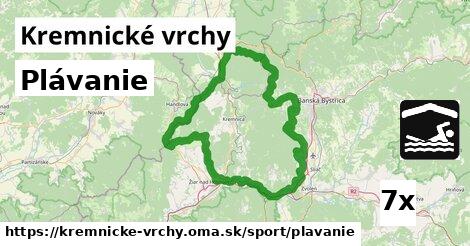 Plávanie, Kremnické vrchy