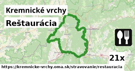 Reštaurácia, Kremnické vrchy