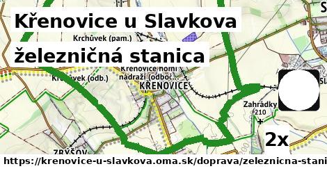 železničná stanica, Křenovice u Slavkova