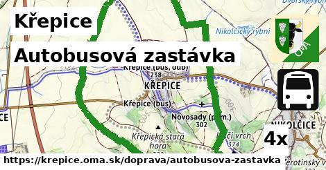 autobusová zastávka v Křepice