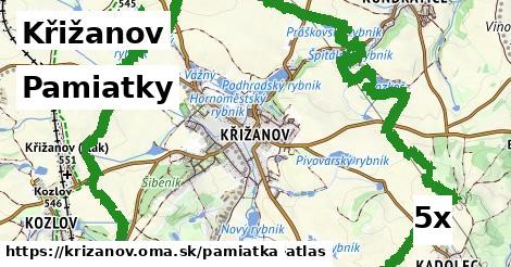 pamiatky v Křižanov