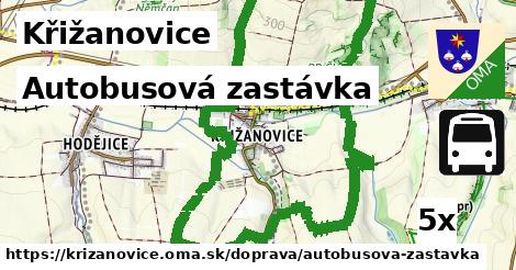 autobusová zastávka v Křižanovice