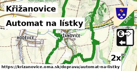 automat na lístky v Křižanovice