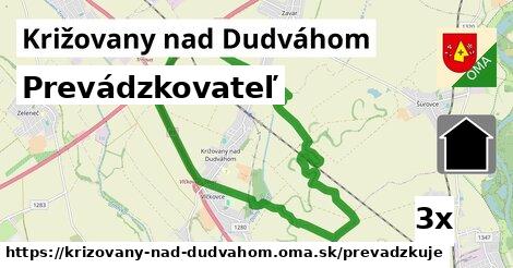 prevádzkovateľ v Križovany nad Dudváhom