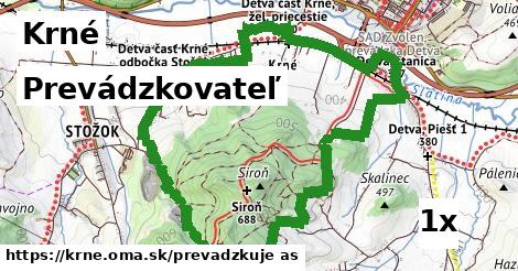 prevádzkovateľ v Krné