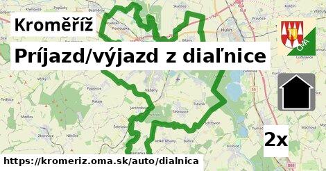 Príjazd/výjazd z diaľnice, Kroměříž