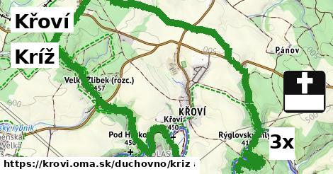 Kríž, Křoví