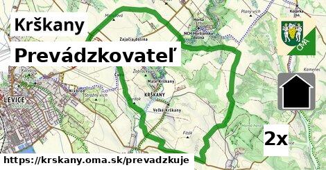 prevádzkovateľ v Krškany