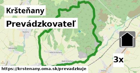 prevádzkovateľ v Kršteňany