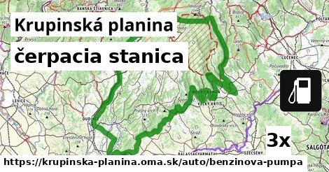 čerpacia stanica, Krupinská planina