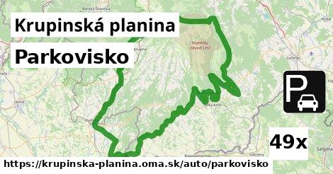 Parkovisko, Krupinská planina