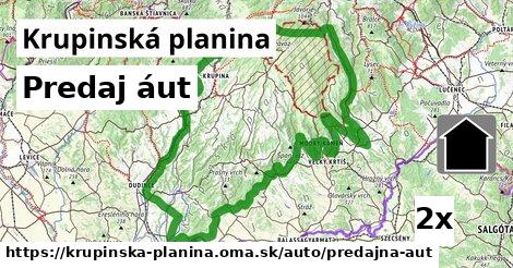 Predaj áut, Krupinská planina