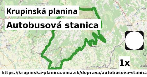 Autobusová stanica, Krupinská planina