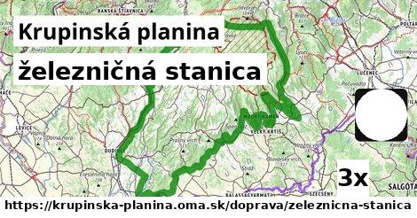 železničná stanica, Krupinská planina