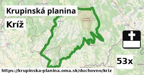 Kríž, Krupinská planina