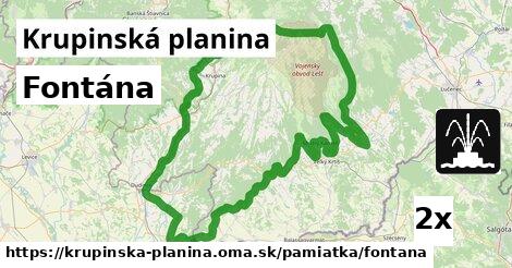 Fontána, Krupinská planina