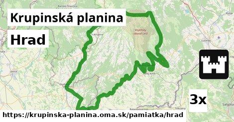 Hrad, Krupinská planina