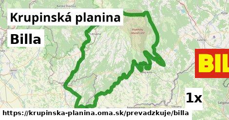 Billa, Krupinská planina