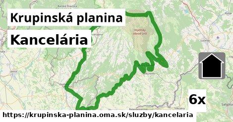 Kancelária, Krupinská planina