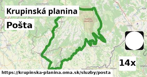 Pošta, Krupinská planina