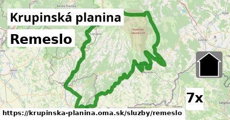 Remeslo, Krupinská planina