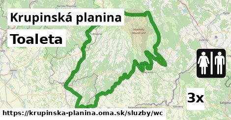 Toaleta, Krupinská planina