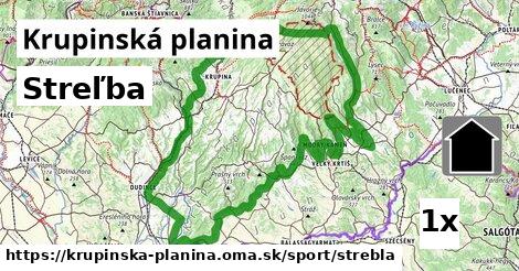 Streľba, Krupinská planina