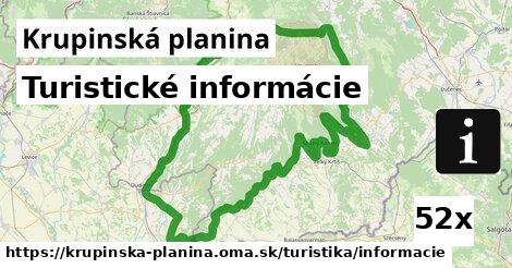Turistické informácie, Krupinská planina