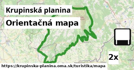Orientačná mapa, Krupinská planina