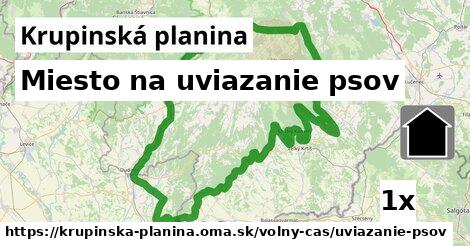 Miesto na uviazanie psov, Krupinská planina