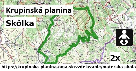 Skôlka, Krupinská planina