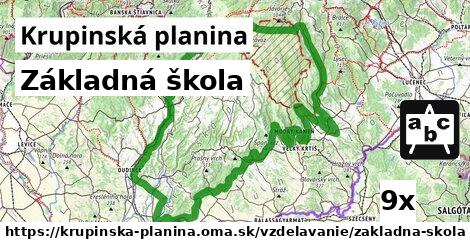 Základná škola, Krupinská planina