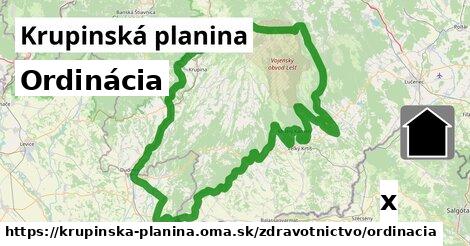 Ordinácia, Krupinská planina