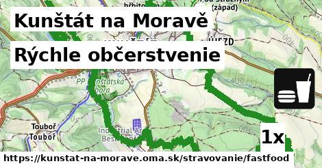 rýchle občerstvenie v Kunštát na Moravě