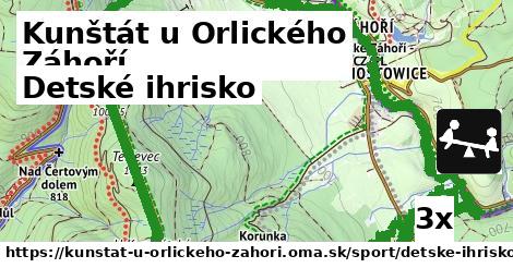 detské ihrisko v Kunštát u Orlického Záhoří