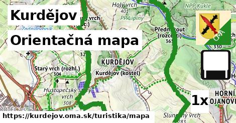 Orientačná mapa, Kurdějov