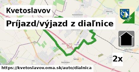 Príjazd/výjazd z diaľnice, Kvetoslavov