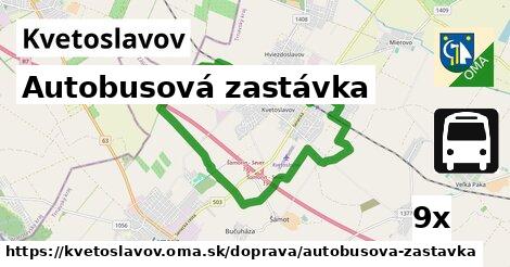 Autobusová zastávka, Kvetoslavov