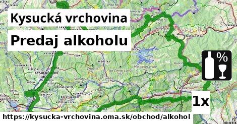 Predaj alkoholu, Kysucká vrchovina