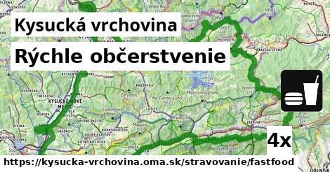 Rýchle občerstvenie, Kysucká vrchovina
