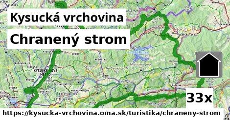 Chranený strom, Kysucká vrchovina