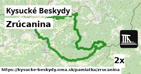 Zrúcanina, Kysucké Beskydy