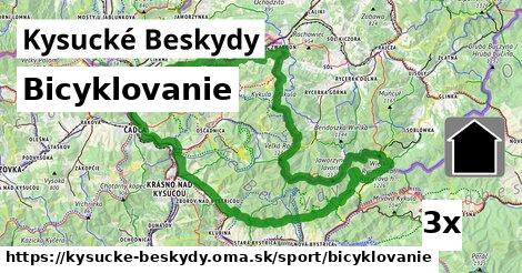 Bicyklovanie, Kysucké Beskydy